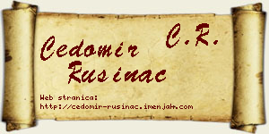 Čedomir Rusinac vizit kartica